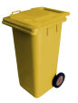 CONTENTOR DE 120L AMARELO/TAMPA AMARELA