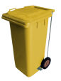 CONTENTOR 120L AMARELO/TAMPA AMARELA COM PEDAL