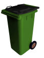 CONTENTOR DE 120L VERDE/TAMPA PRETA