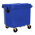 CONTENTOR DE 1100L AZUL COM PEDAL